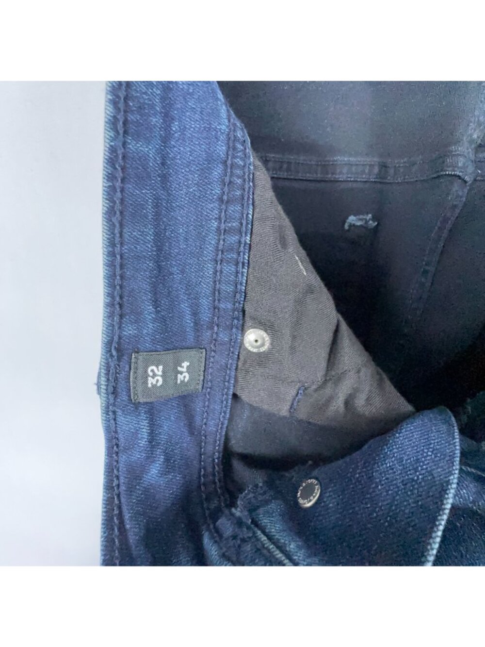 Jack & Jones Glenn Slim Fit Jeans Mens Size 32x34 Blue Dark Wash Mid Rise - Picture 5 of 12